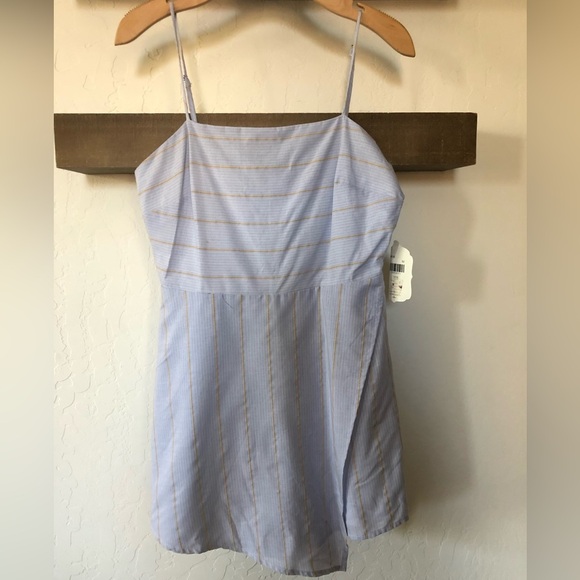 Altar’d State||Pale blue sleeveless romper, skort front•••asymmetrical skirt,NWT - Picture 2 of 16